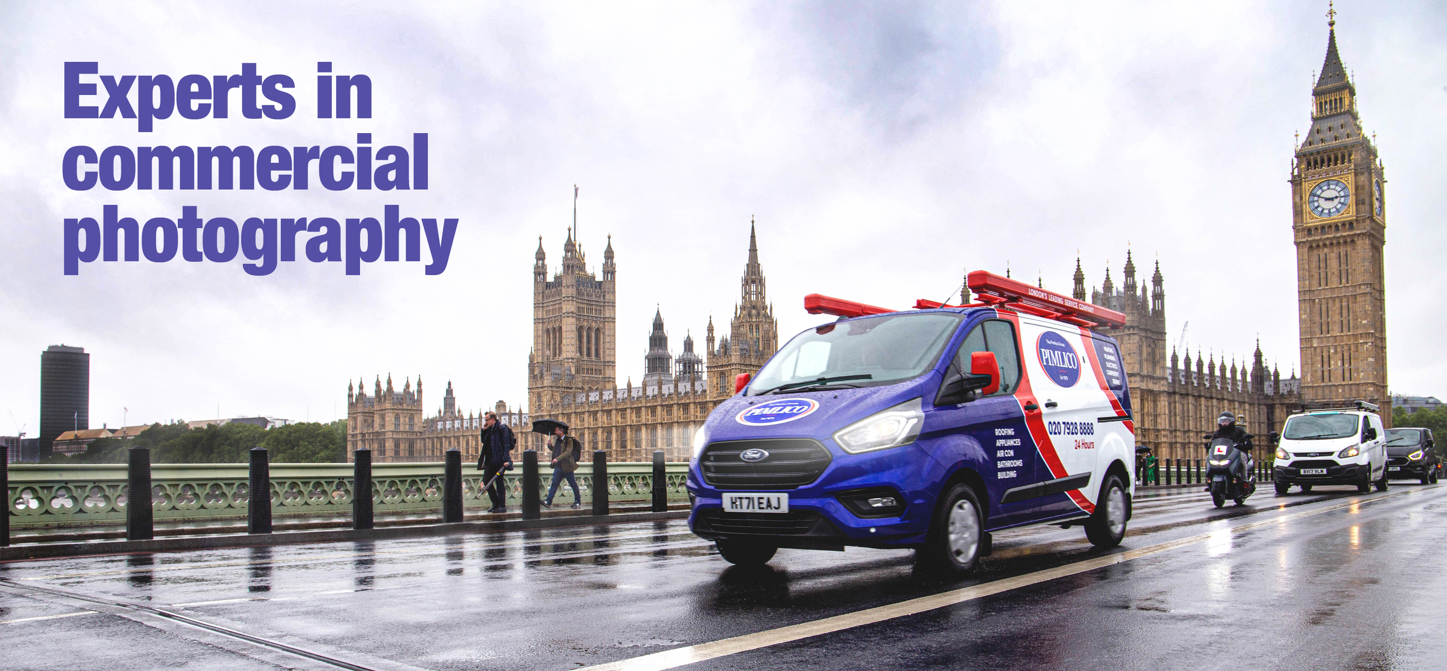 A branded tradesman van in London